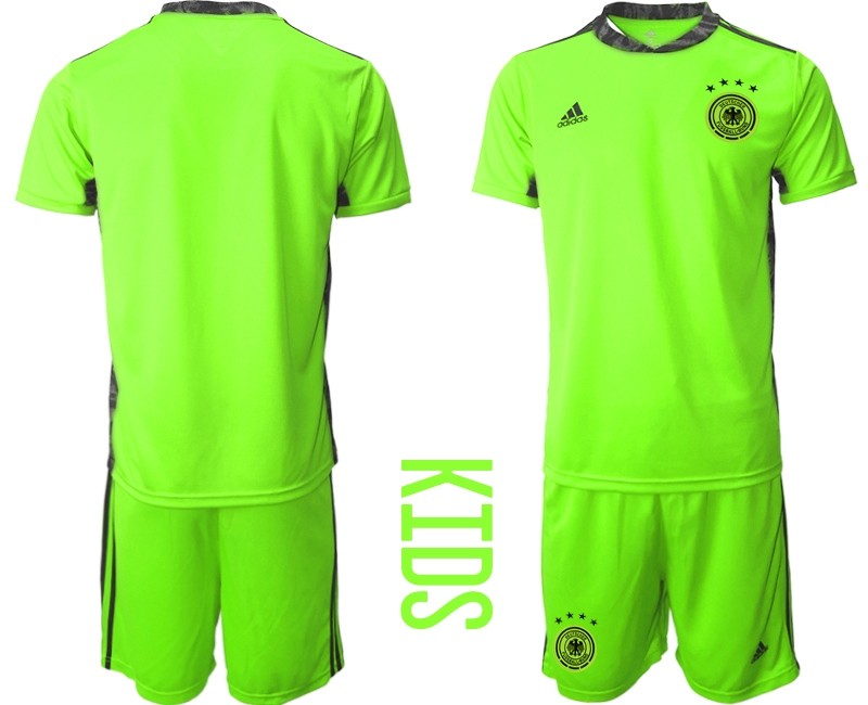 Youth 2021 European Cup Germany green goalkeeper Soccer Jersey1->germany jersey->Soccer Country Jersey